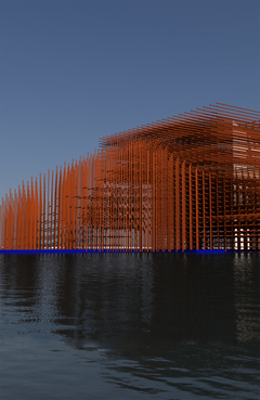 Проект временных фасадов к выставке GRILLE GRIS