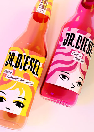 Упаковка вкусового пива Dr. Diesel
