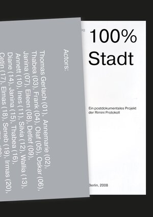Постдокументальная пьеса «100%(CITY)»
