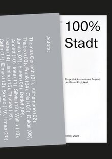 Постдокументальная пьеса «100%(CITY)» Постдокументальная пьеса «100%(CITY)»