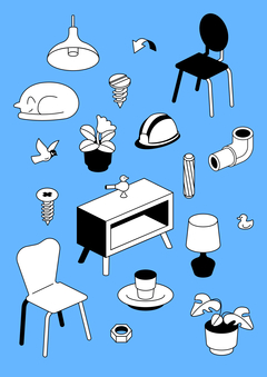 Illustrations for the T—Z Course on How to Redecorate Home and Stay Sane
