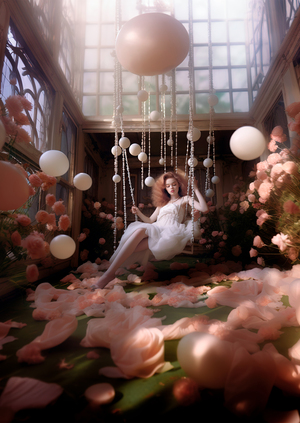 Дюймовочка.Серия изображений, созданных с помощью нейросети 