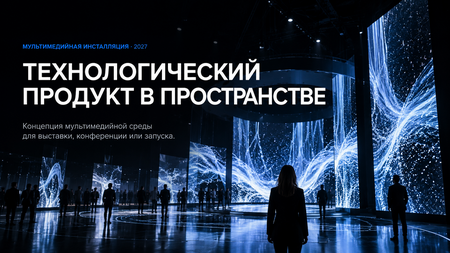 Мультимедийная инсталляция для презентации технологического продукта на&nbsp;выставке, конференции или запуске