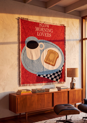 "Slow Morning Lovers" Tapestry