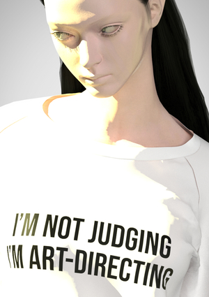 фабрика: лонгслив "i'm not judging, i'm art-directing"