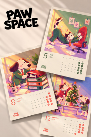 Коворкинг «PawSpace» в исполнении нейросети