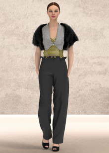 Erdem FW06 Look 9 in&nbsp;CLO3D
