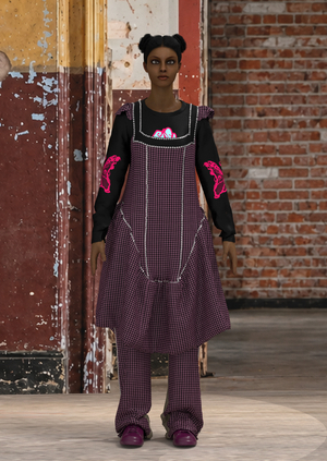 Chopova Lowena ss25⠀⠀⠀⠀Look 14 in CLO 3D