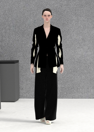 Rokh Archive SS25⠀⠀⠀⠀Look 1 in CLO 3D