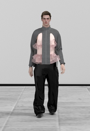 Simone Rocha SS25 Look 1 in CLO 3D