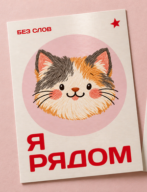 Без слов —&nbsp;лентикулярная открытка