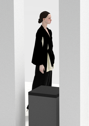 Rokh Archive SS25 Look 1 in CLO 3D