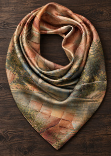 Landscape weaving. Платок
