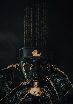 Calligraphic installation. Death — Bardo — Birth — Life 
