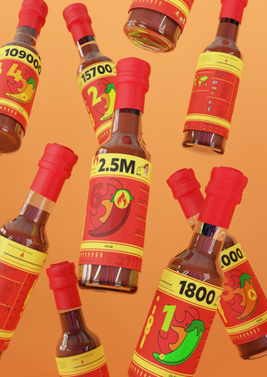 Инфографическая упаковка острых соусов