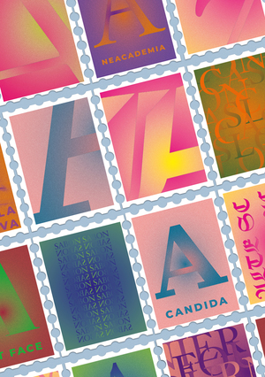 Эволюция формы буквы А в марках