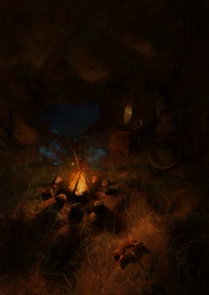 В пещере тепло