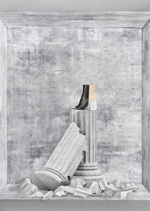Витрина Maison Margiela в&nbsp;технике коллажа