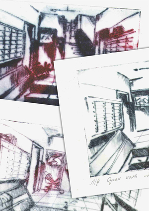 «Подъезд»: серия иллюстраций
в технике глубокой печати