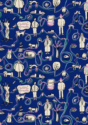 Иллюстрации для фирмы wool&mania