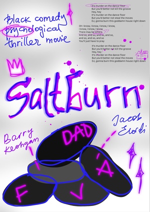 серия плакатов к фильму Saltburn 