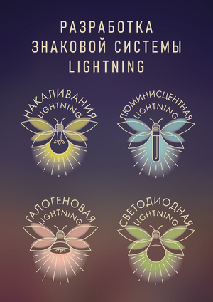 Разработка знаковой системы для бренда производителя ламп «Lightning»