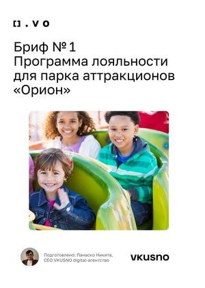 Программа лояльности для парка аттракционов «Орион». Никита Панаско