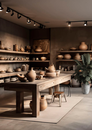Креативное пространство "POTTERY PLACE" 3DS MAX + нейросеть