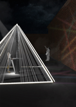 Световая инсталляция «Многогранность Саратова» для фестиваля LightCode