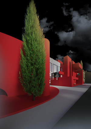 Концепция временных фасадов к выставке Джорджо де Кирико