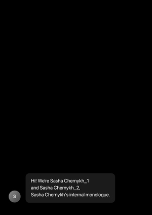 My internal monologue