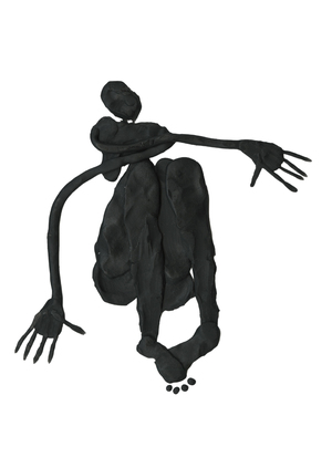 WHITE. Фигура человека в движении