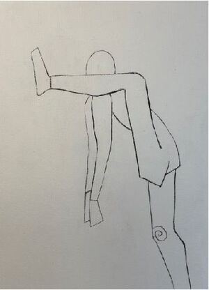 Белый модуль. Фигура человека.