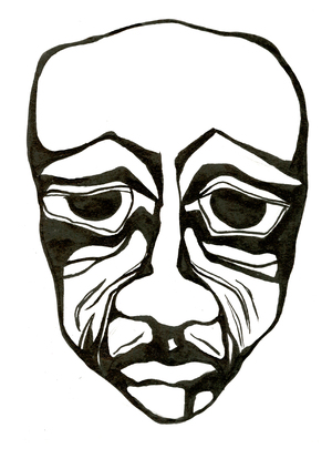 WHITE. фигура человека в движении