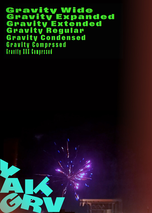 Анимация со шрифтом «Gravity»