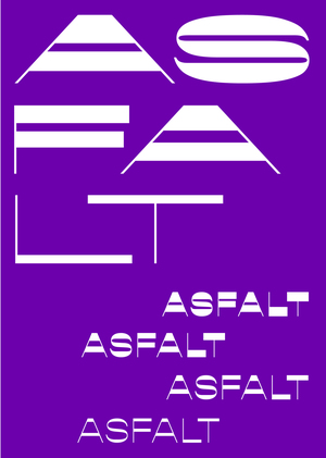 Анимация шрифта ASFALT