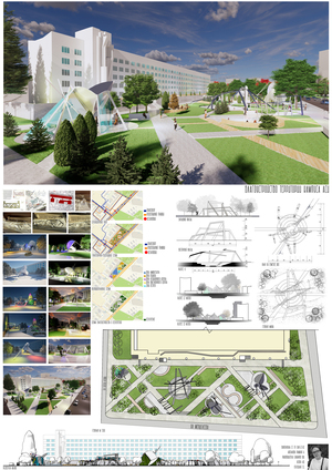 благоустройство территории кампуса архитектурно-строительного института  