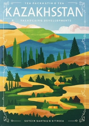 Айдентика и мерч для комикса «Счастливого путешествия в Казахстан»