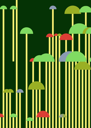 Инфографика Mushroom meadow