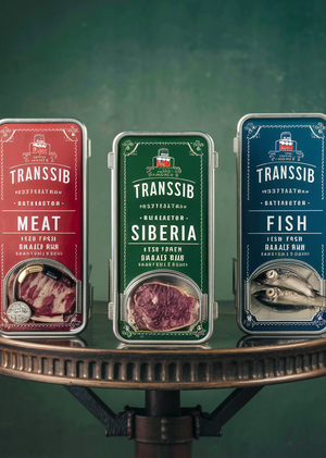 Брендинг упаковки консервов TRANSSIB с помощью неройсетей