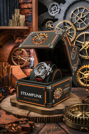 Steam punk - магазин часов глазами нейросети