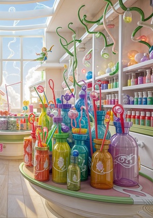 Айдентика бренда Bubble Buddies с применением нейросетей