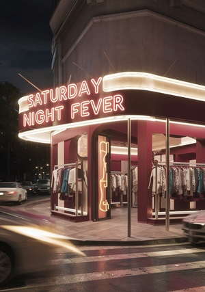 Saturday Night Fever- бренд одежды глазами нейросети