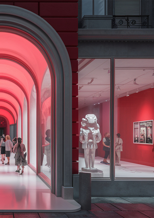 Выставочное пространство "де Кирико" глазами нейросети