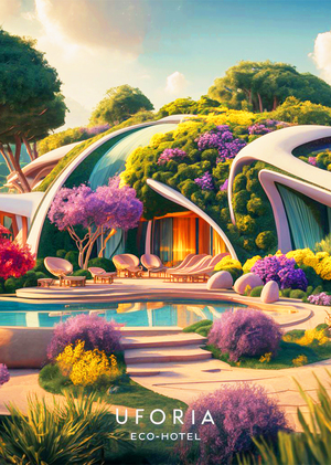 UFORIA. Эко-отель для инопланетян. Проект, созданный ИИ