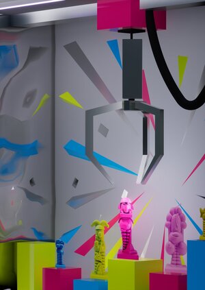 Макет витрины для концепт-стора HSE ART AND DESIGN STORE