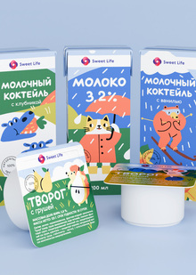 Упаковка детской молочной продукции Sweet life Упаковка детской молочной продукции Sweet life