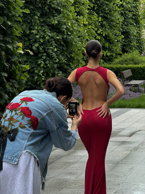 Shooting for Peachy brand. Backstage
