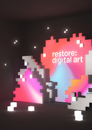 3D-mapping для выставки «Цветное vs черно-белое» от restore: