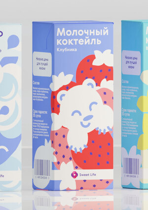 Упаковка детской молочной продукции SWEET LIFE
